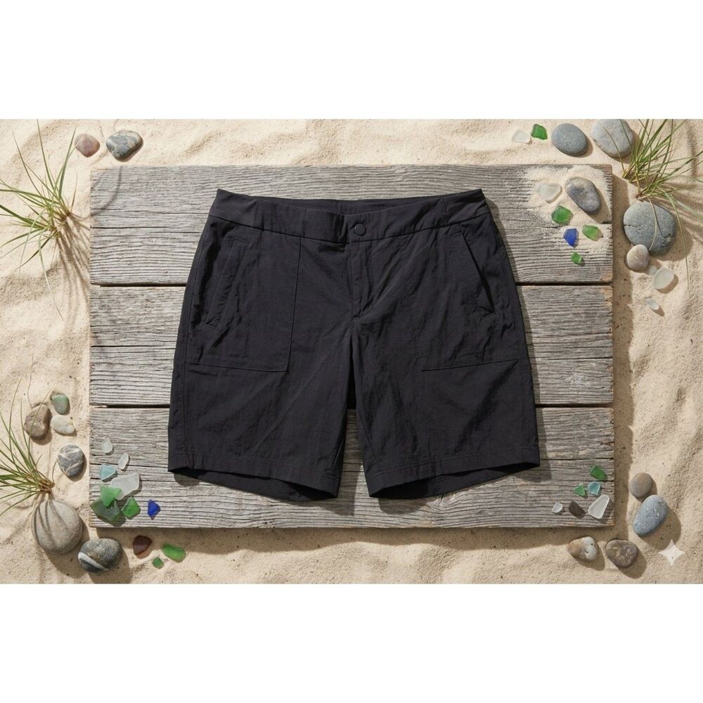 Active Life Women's L Black Ripstop Shorts 4 Pocket Stretch Utility